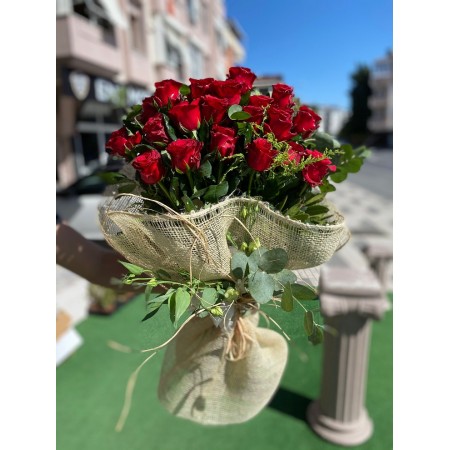 21 gül buketi